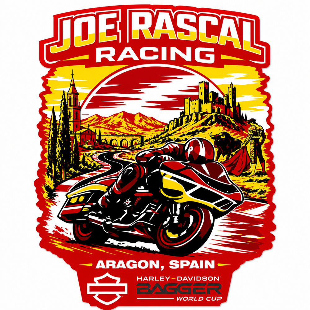 Joe Rascal Racing Aragon Spain Bagger World Cup Limited Edition Sticker