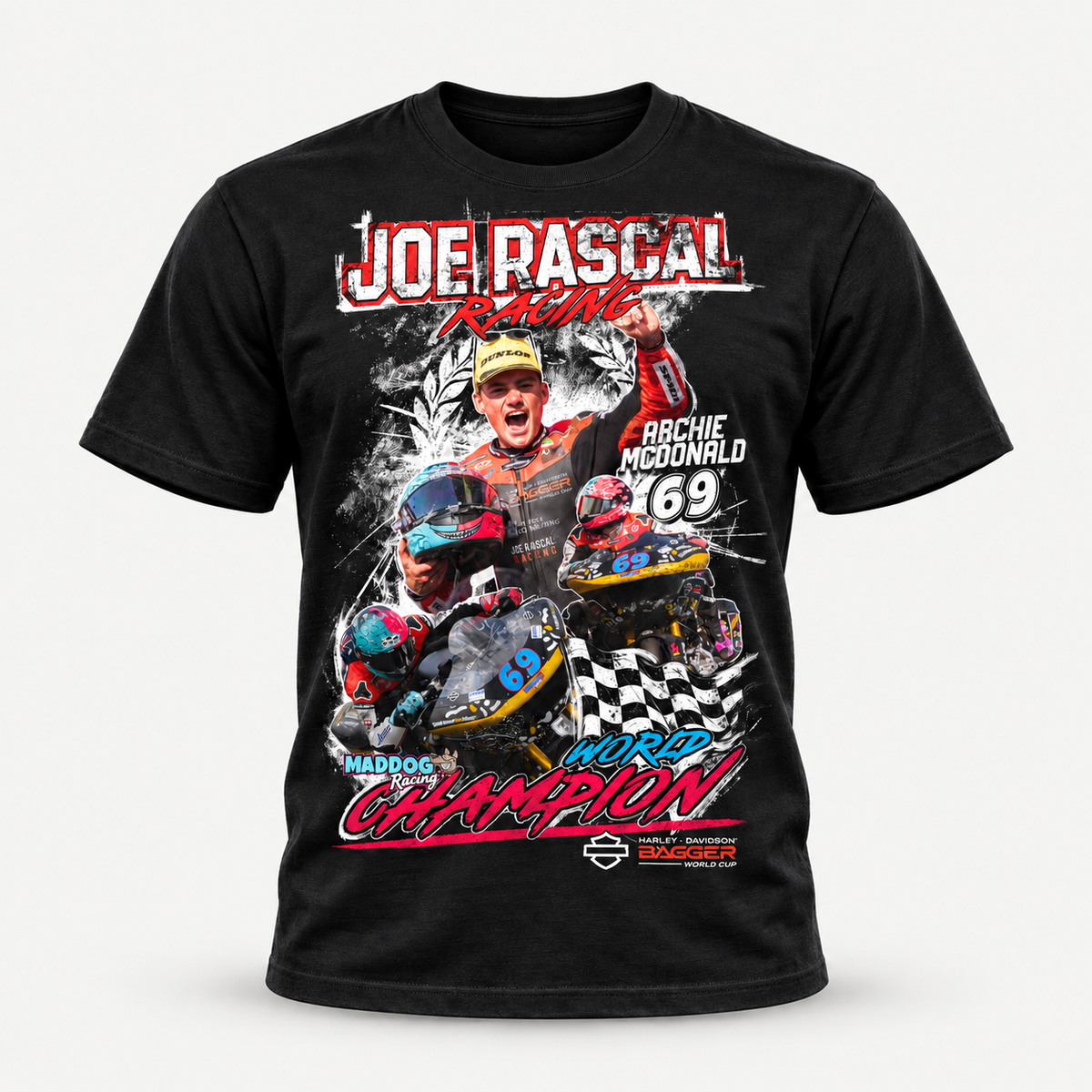 Archie McDonald - FIM Harley-Davidson Bagger World Cup Champion tee