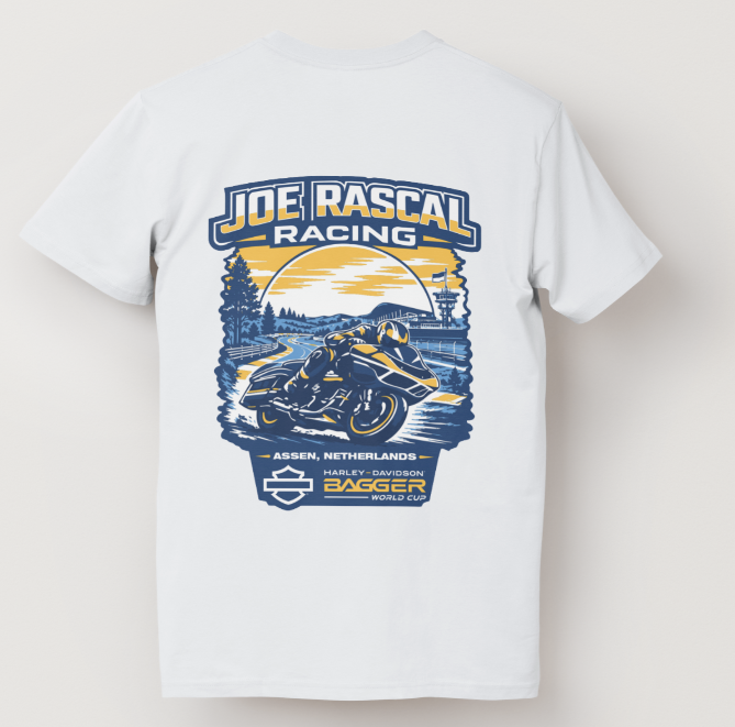 PRE ORDER: Joe Rascal Racing Assen Bagger World Cup Limited Edition Tee