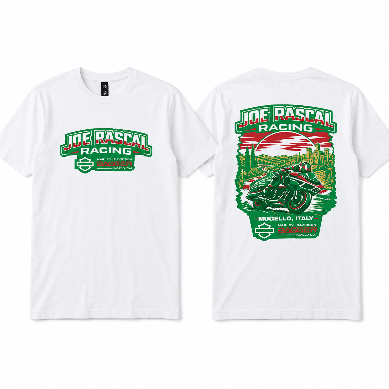 Pre-Order: Joe Rascal Racing – Mugello Italy Bagger World Cup Tee