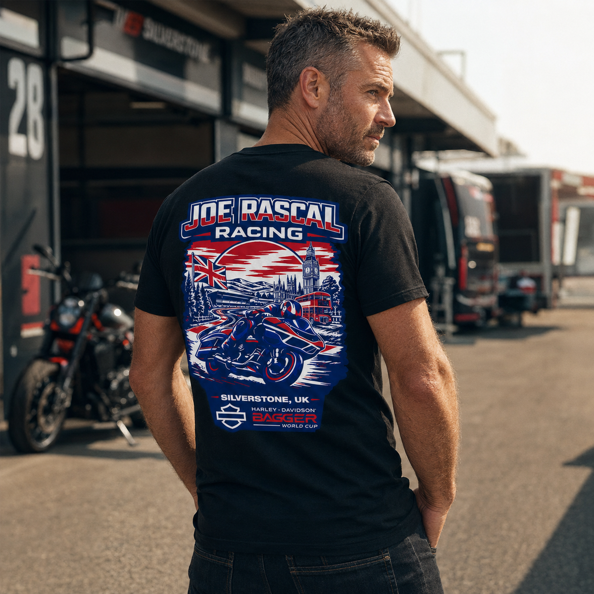 Joe Rascal Racing Silverstone Bagger World Cup Limited Edition Tee - Black