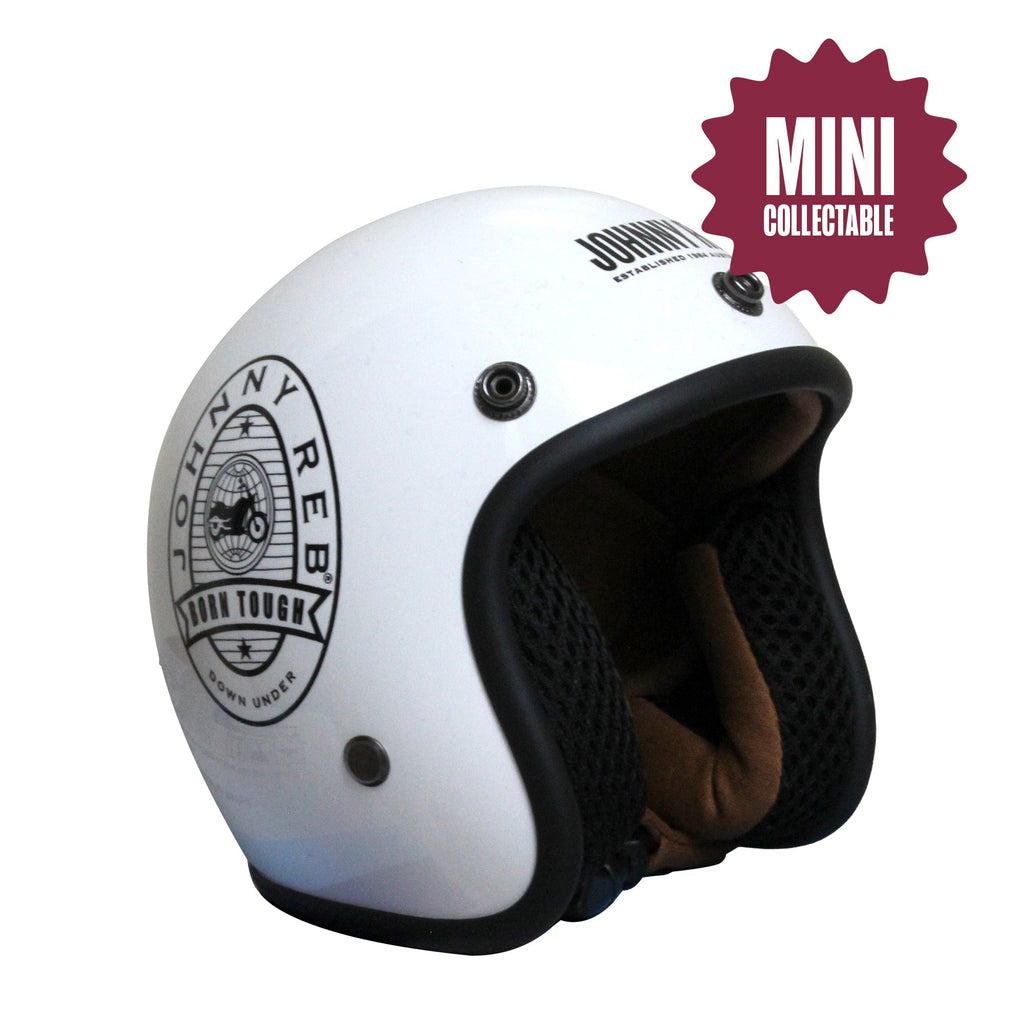 Johnny Reb Mini Helmet Collectable - White Logo