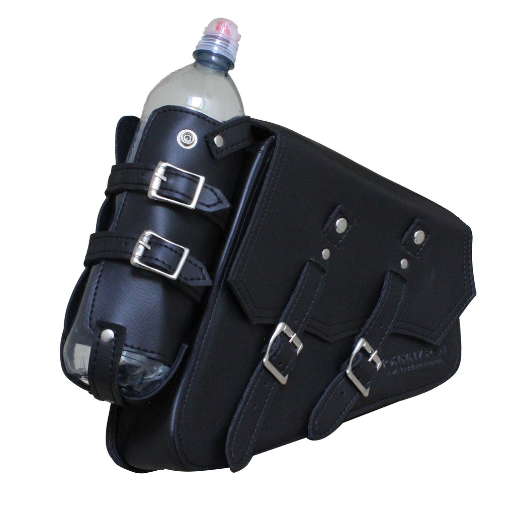 Johnny Reb Solo Bag with drink holder - Black Leather - product image 3
