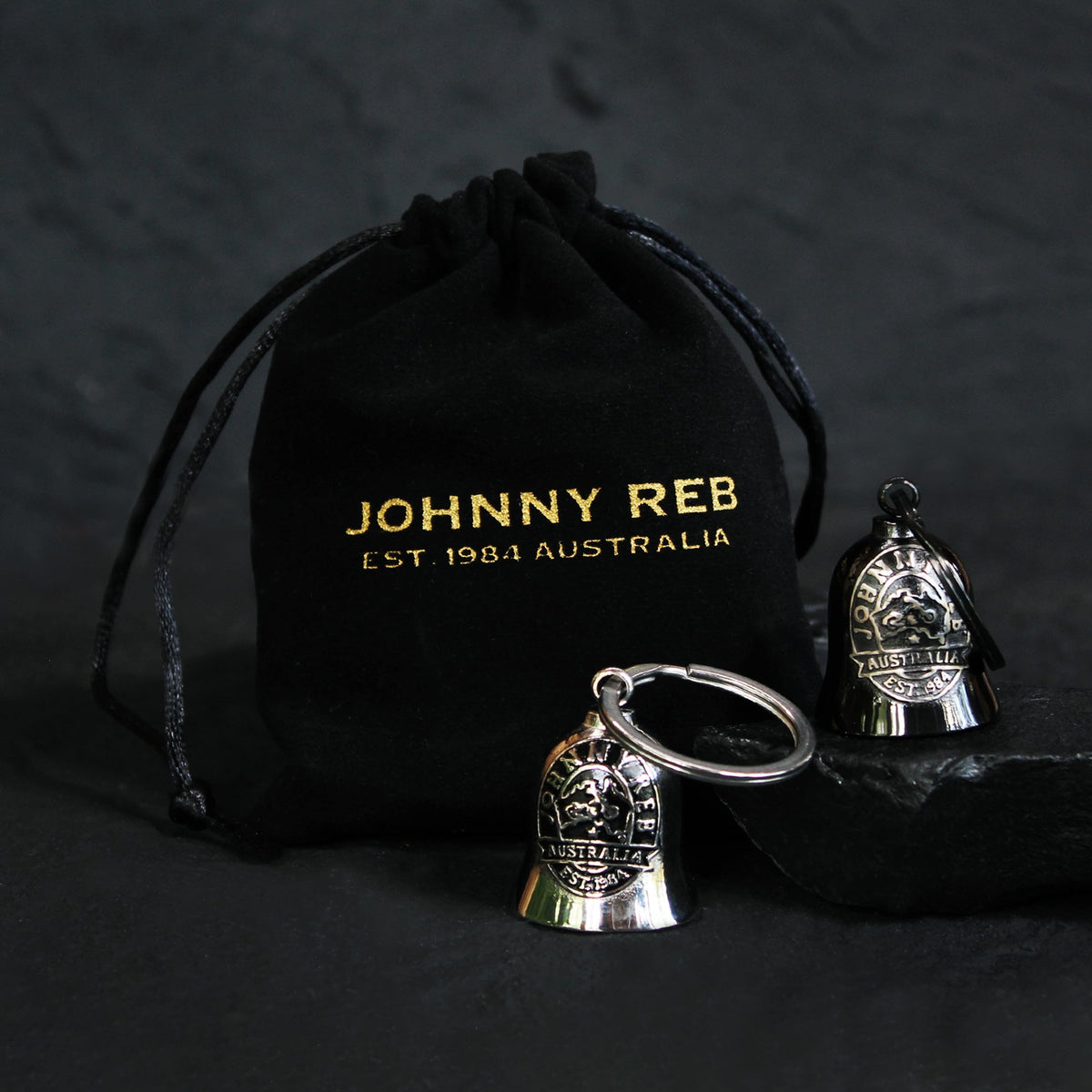 Johnny Reb Logo Ride Bell - Black/Silver - product image 3