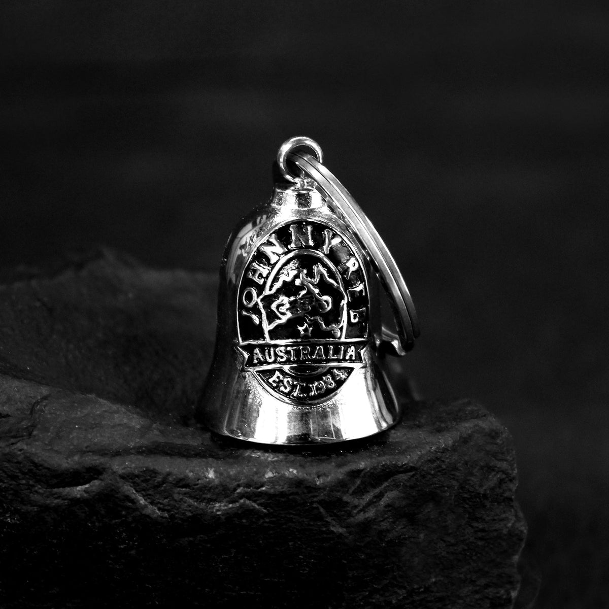 Johnny Reb Logo Ride Bell - Silver/Black - product image 1
