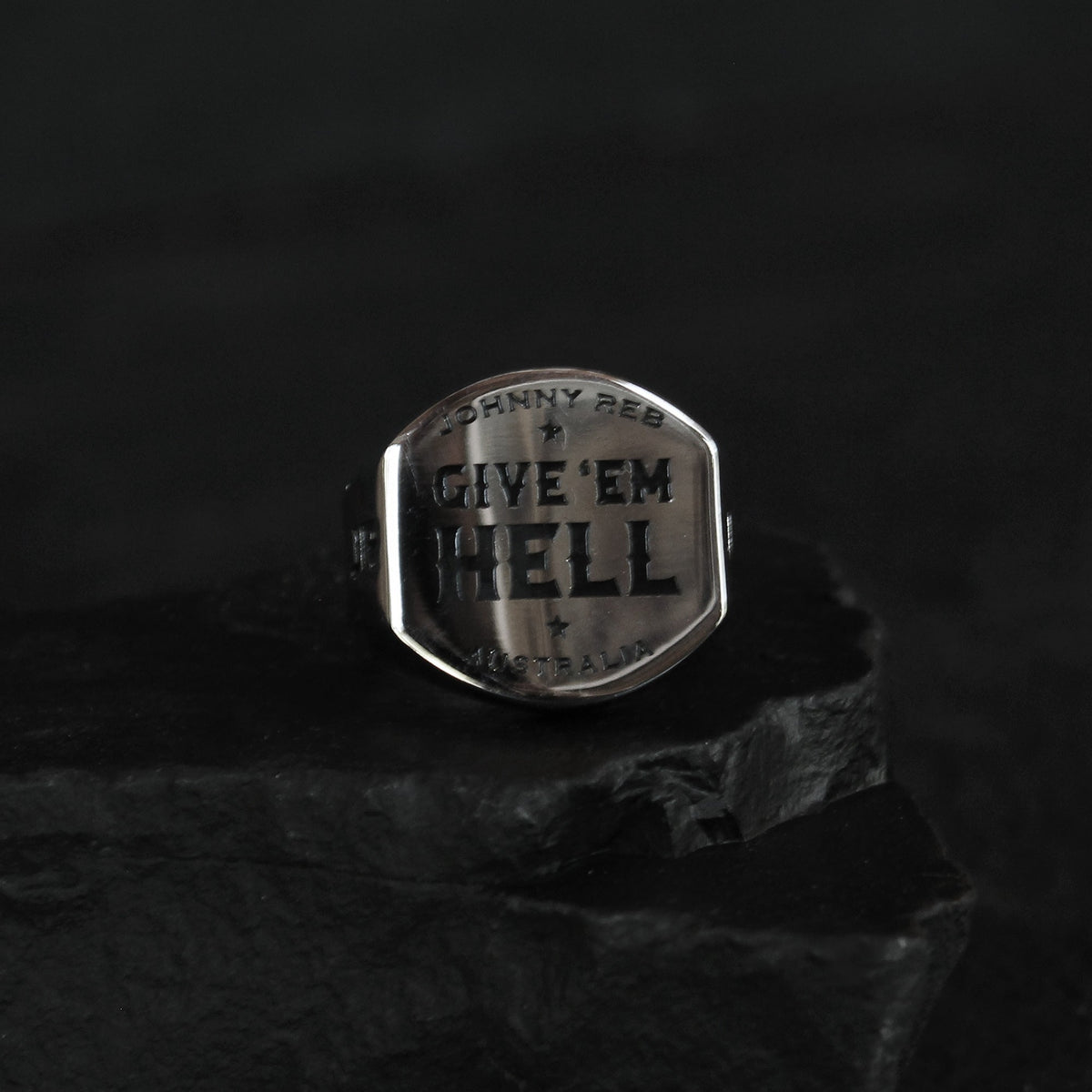 Johnny Reb Give 'Em Hell Ring - Silver - product image 3