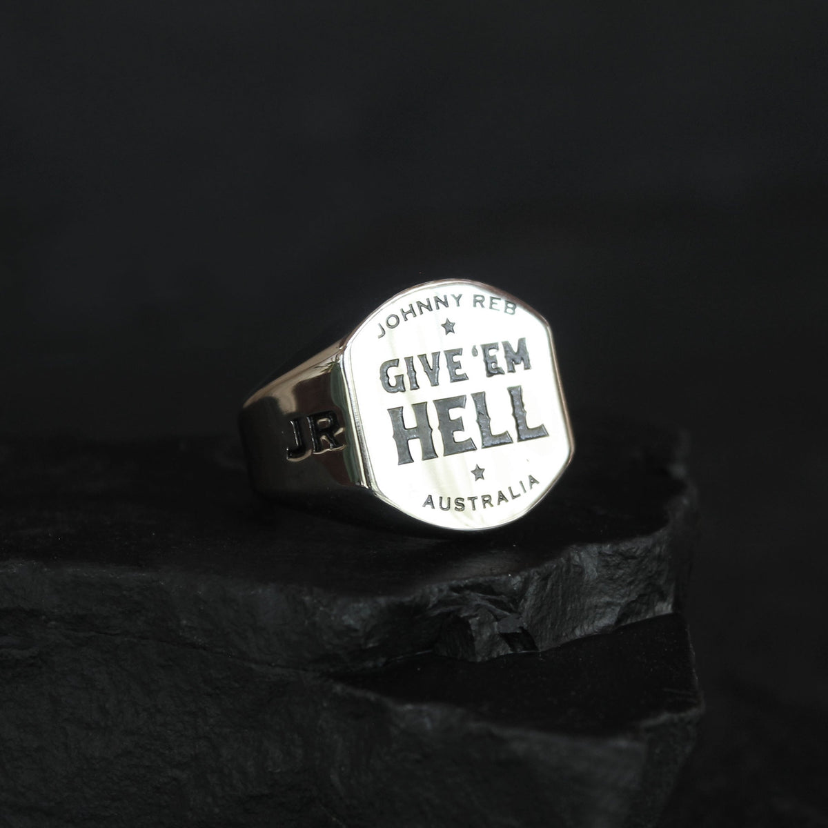 Johnny Reb Give 'Em Hell Ring - Silver - product image 1