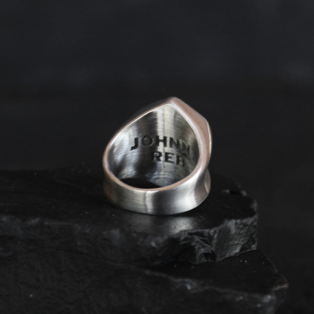 Johnny Reb Skull Shield Ring - Silver - product image 3