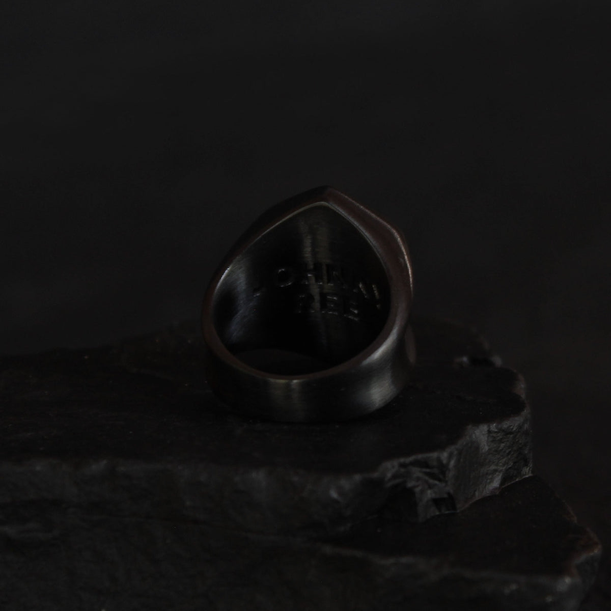 Johnny Reb Skull Shield Ring - Black - product image 4