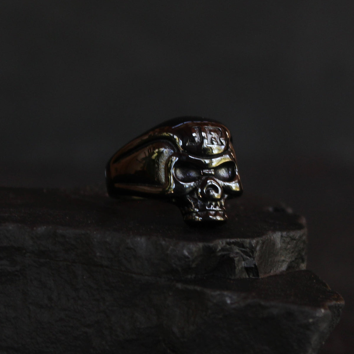 Johnny Reb Skull Ring - Black - product image 1