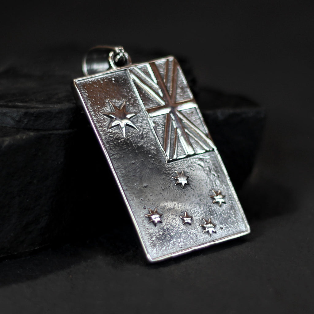 Johnny Reb Aussie Flag Pendant - Silver (JRA10082) - product image 1