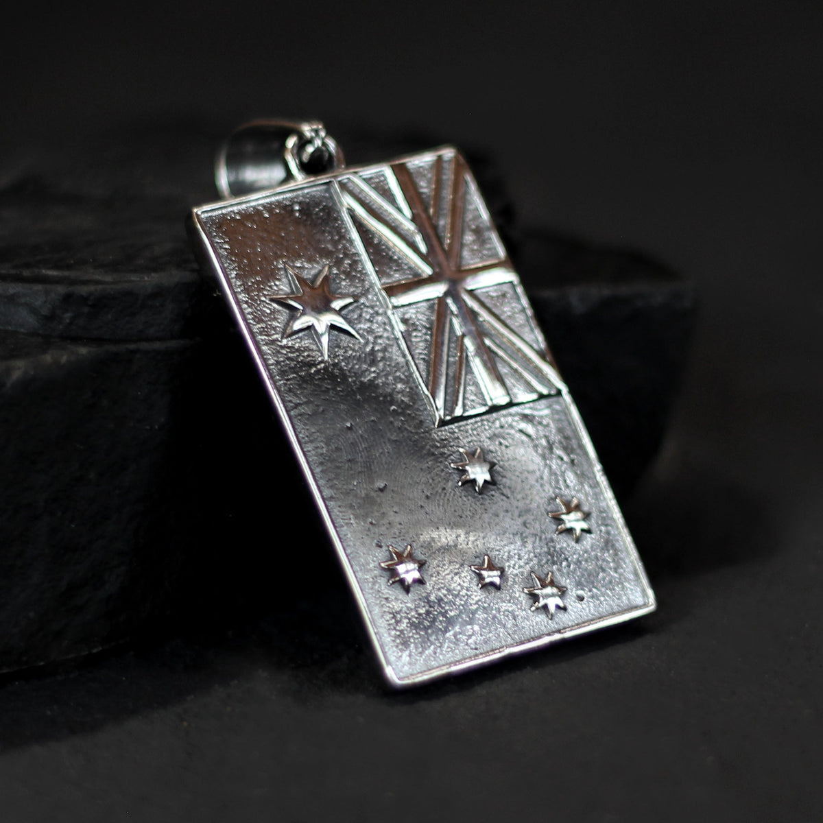 Johnny Reb Aussie Flag Pendant - Silver (JRA10082) - product image 1