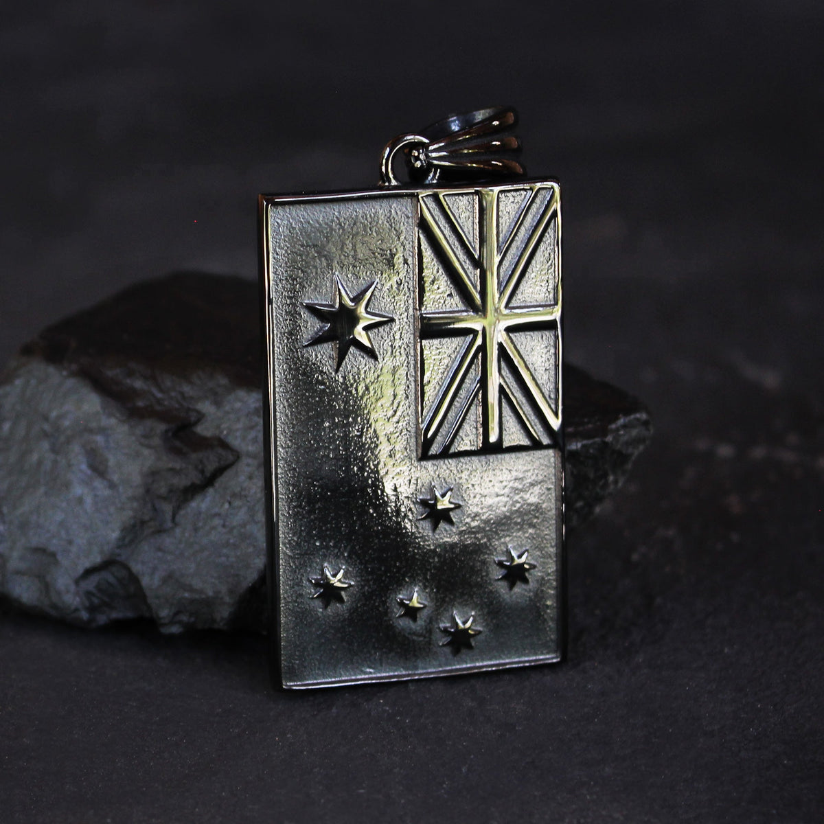 Johnny Reb Aussie Flag Pendant - Black - product image 1