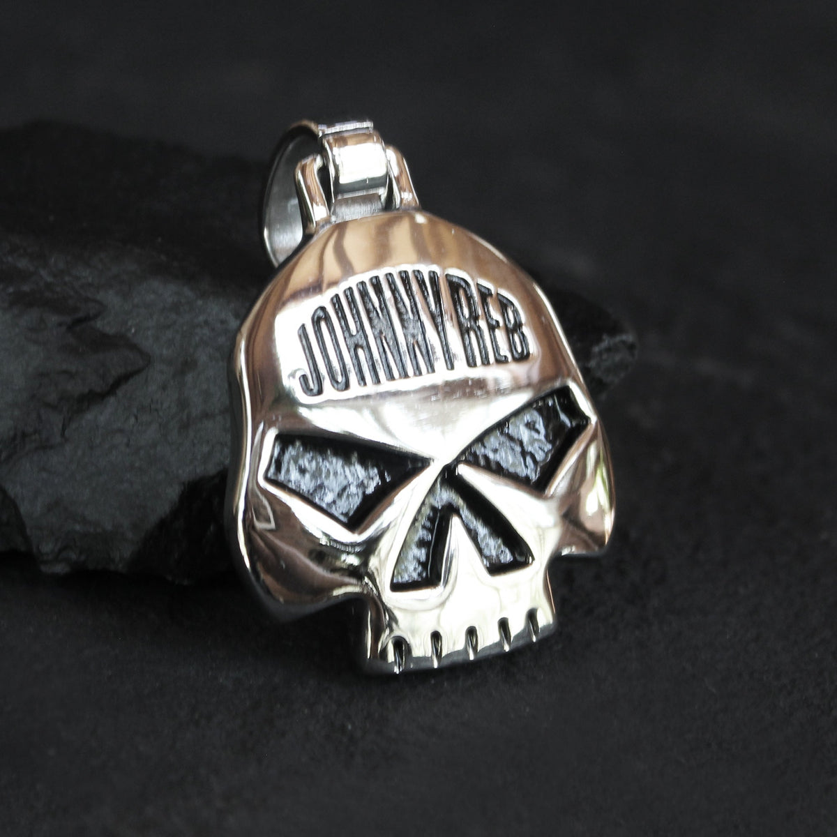 Johnny Reb Skull Pendant - Silver - product image 1