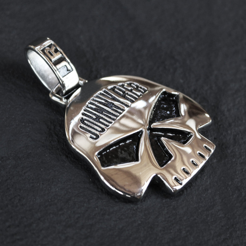 Johnny Reb Skull Pendant - Silver - product image 3