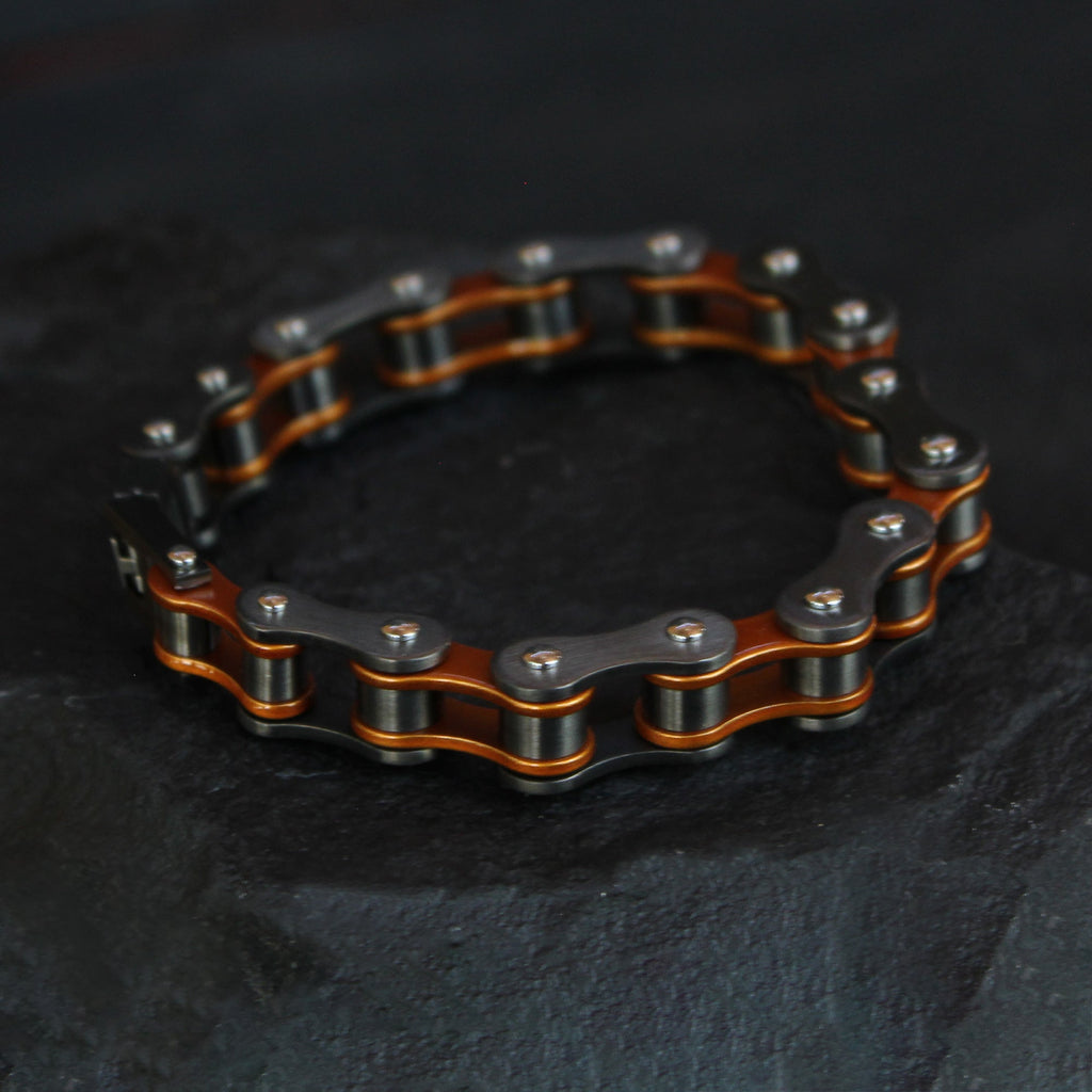 Johnny Reb Bike Chain Bracelet - Black/Orange - product image 1