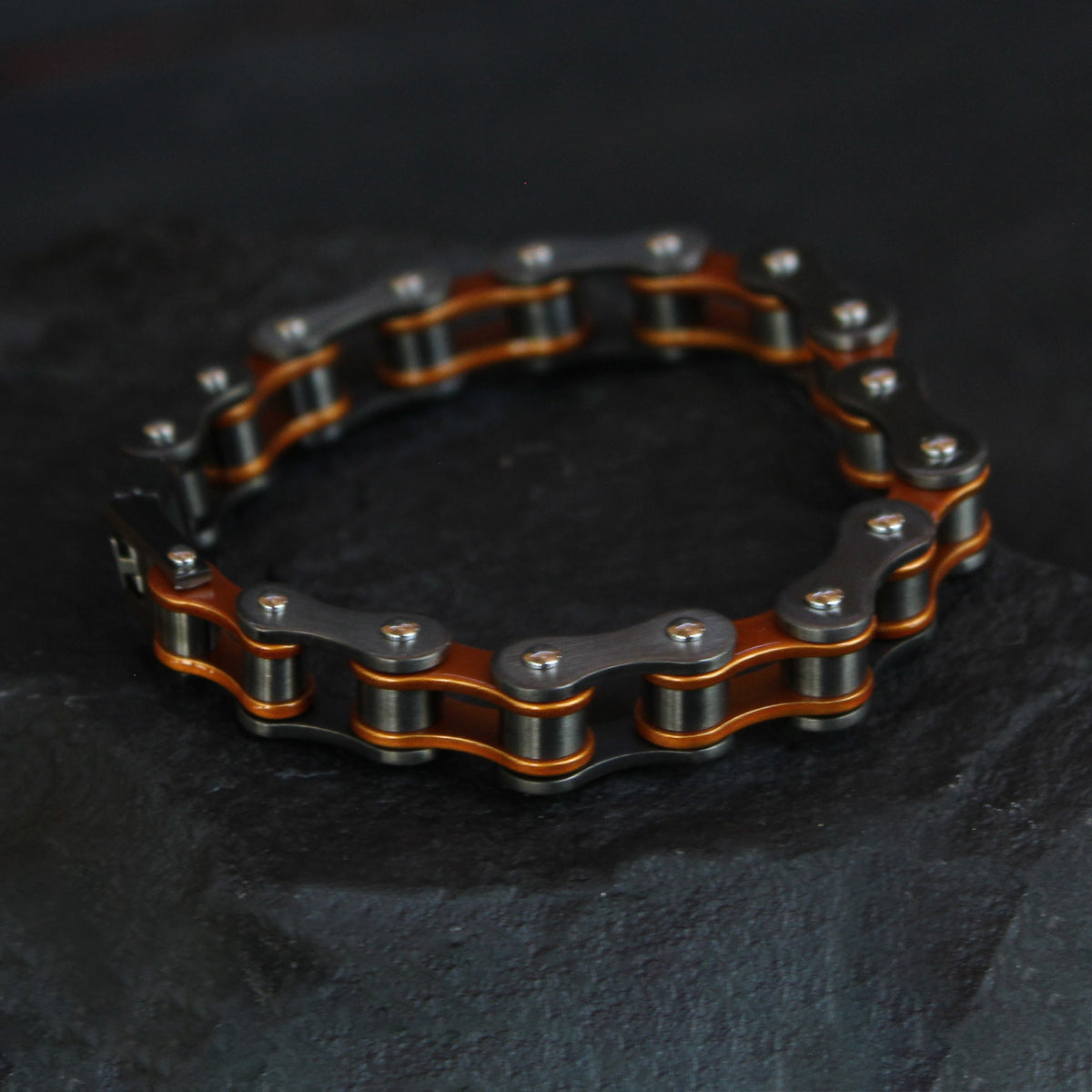 Johnny Reb Bike Chain Bracelet - Black/Orange - product image 1