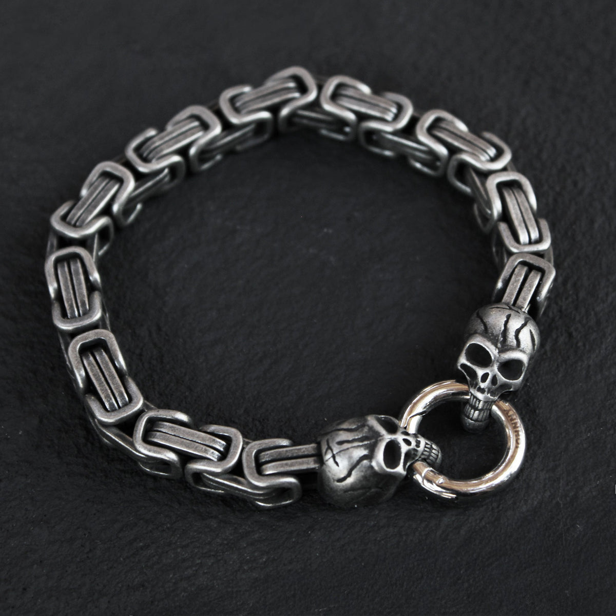 Johnny Reb Skull Chain Bracelet - Silver - product image 3