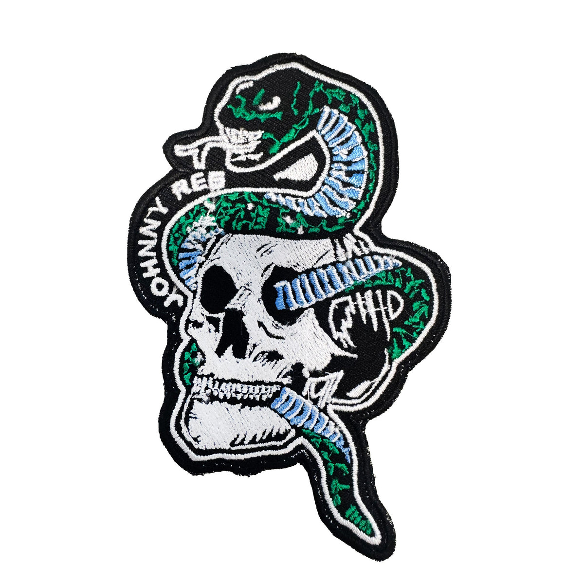 Johnny Reb Snake & Skull Patch - Blue/Green - product image 1