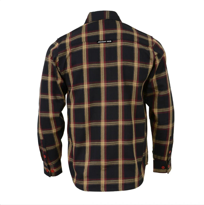 Johnny Reb The 'Jug' Flannel Shirt - Black/Yellow/Red - product image 3