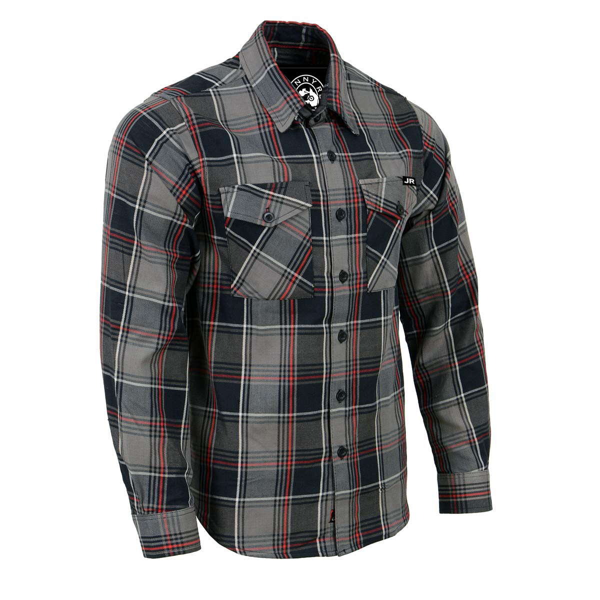 Johnny Reb The 'Schooner' Flannel Shirt - Black/Grey/Red - product image 3