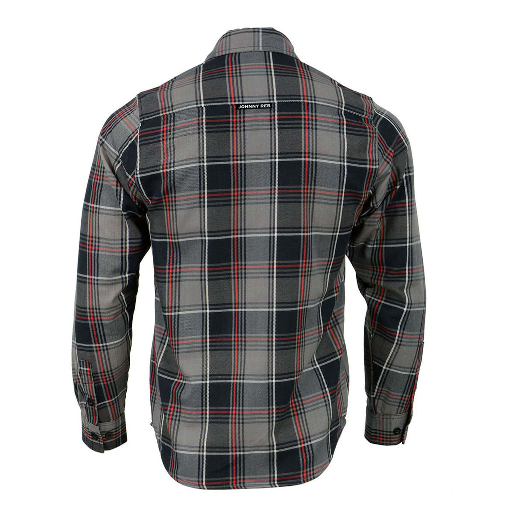 Johnny Reb The 'Schooner' Flannel Shirt - Black/Grey/Red - product image 4