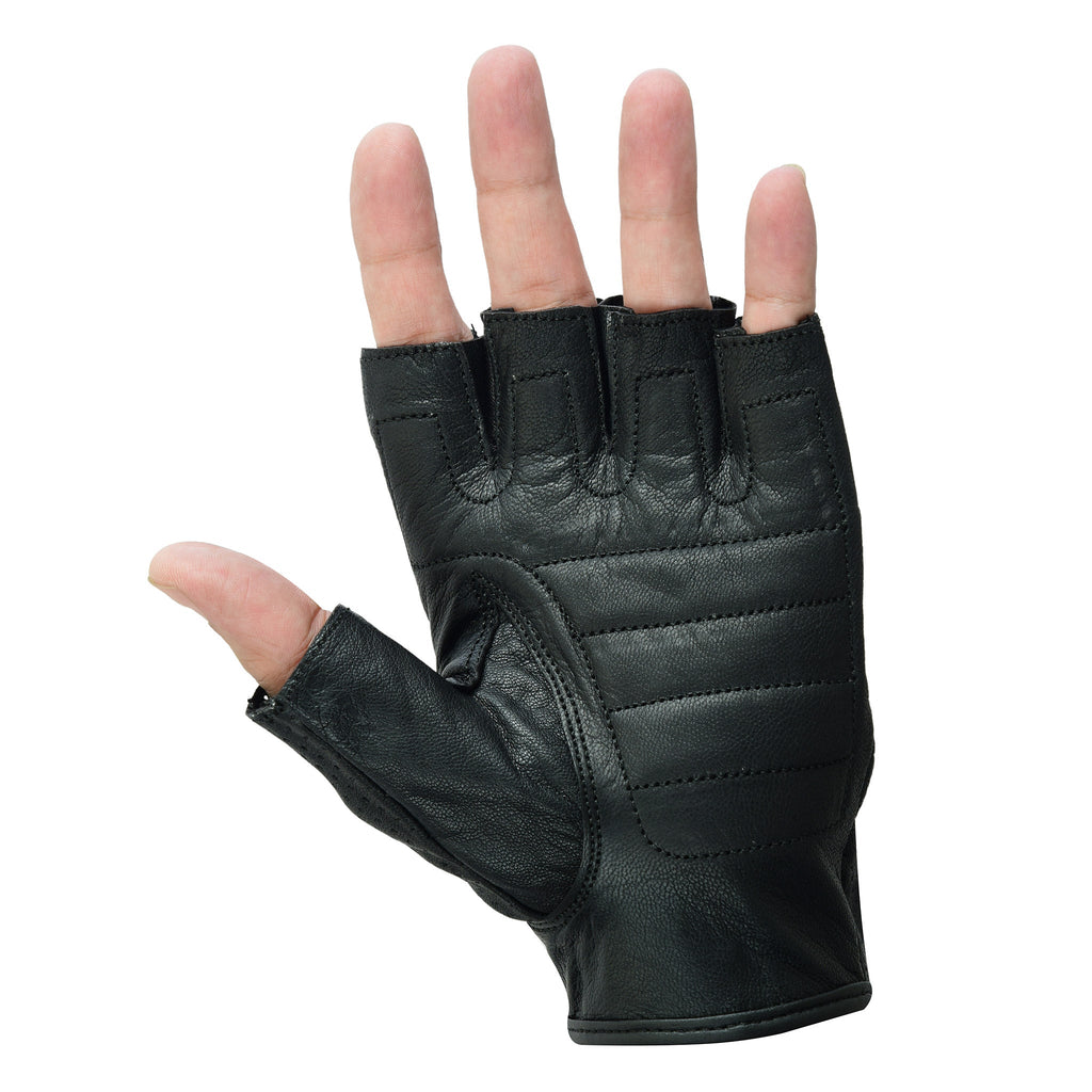 Johnny Reb Sandover Perforated Fingerless Gloves - Black Leather - product image 6
