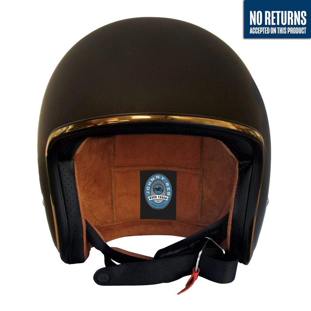 Johnny Reb '1984' Gold Burke Open Face Helmet