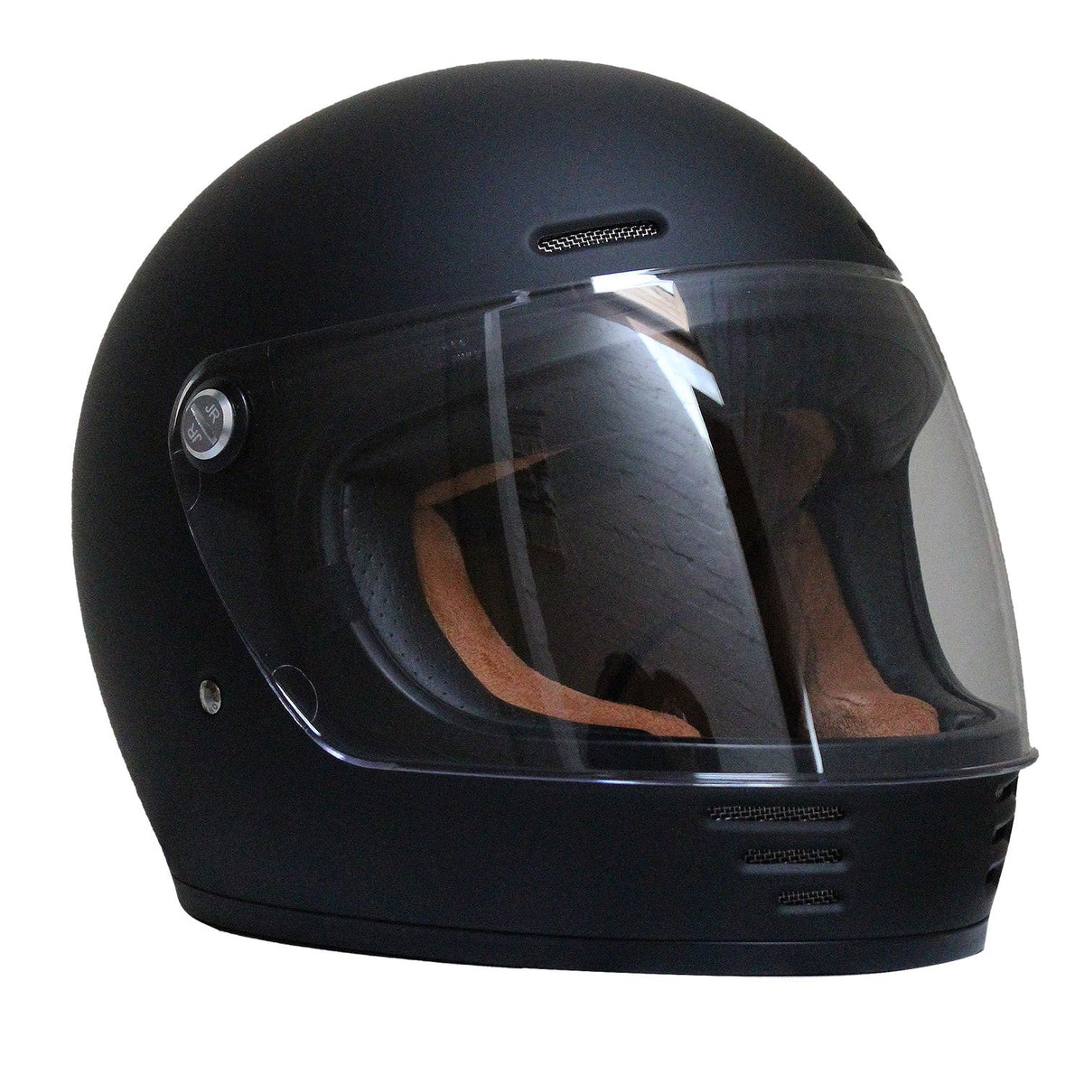 Johnny Reb Burke Full Face Helmet - Matt Black/Black Lining - product image 1