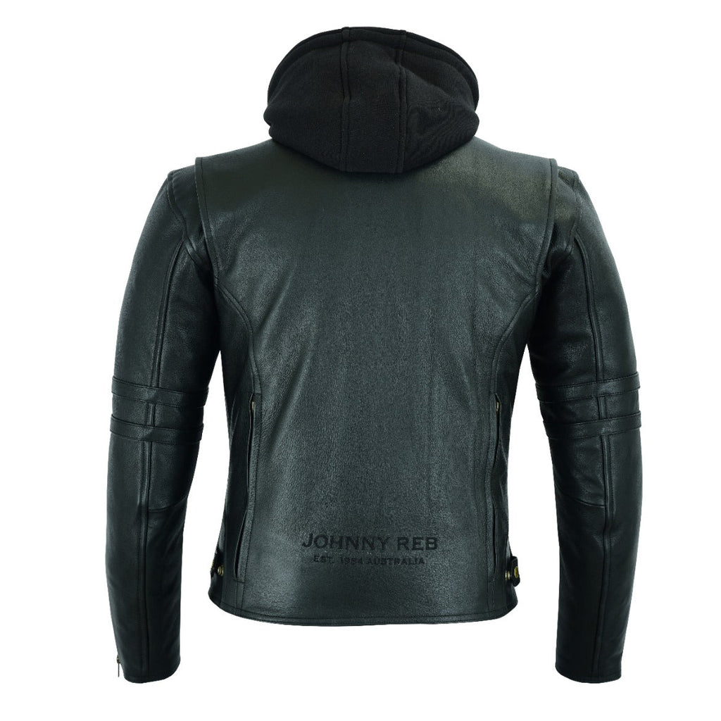 Johnny Reb Men's Hawkesbury Leather Jacket | Removable Hood