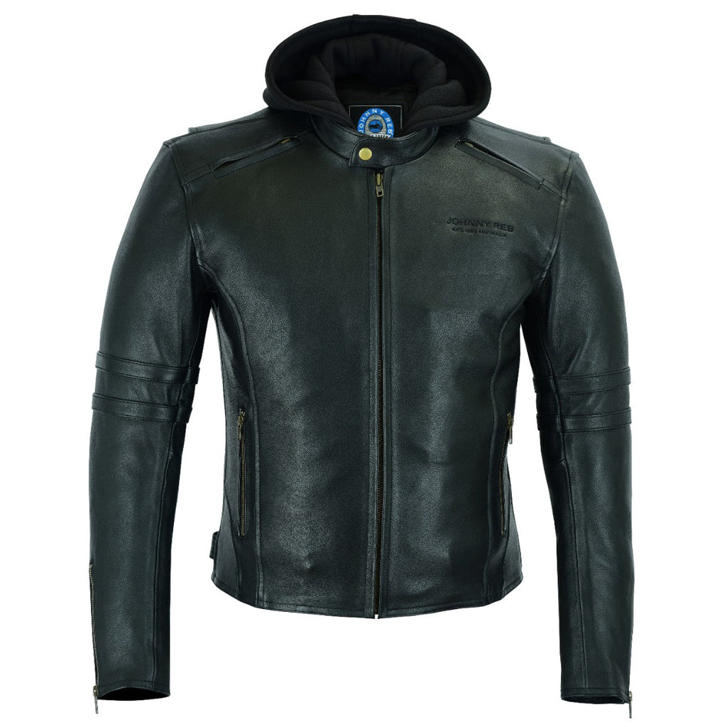 Johnny Reb Men's Hawkesbury Leather Jacket | Removable Hood