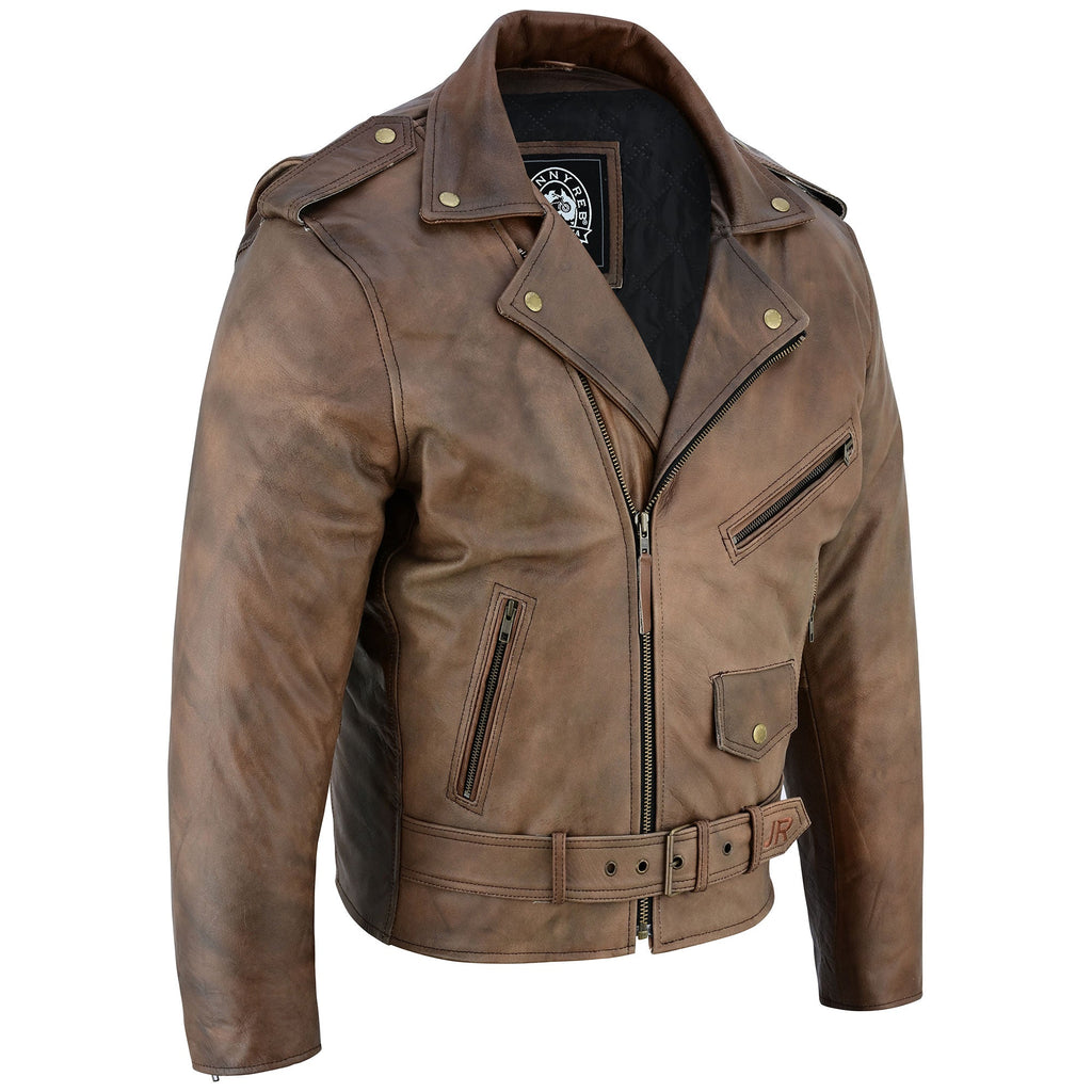 Johnny Reb Men's Kings Canyon Leather Jacket - Brown Leather - product image 5
