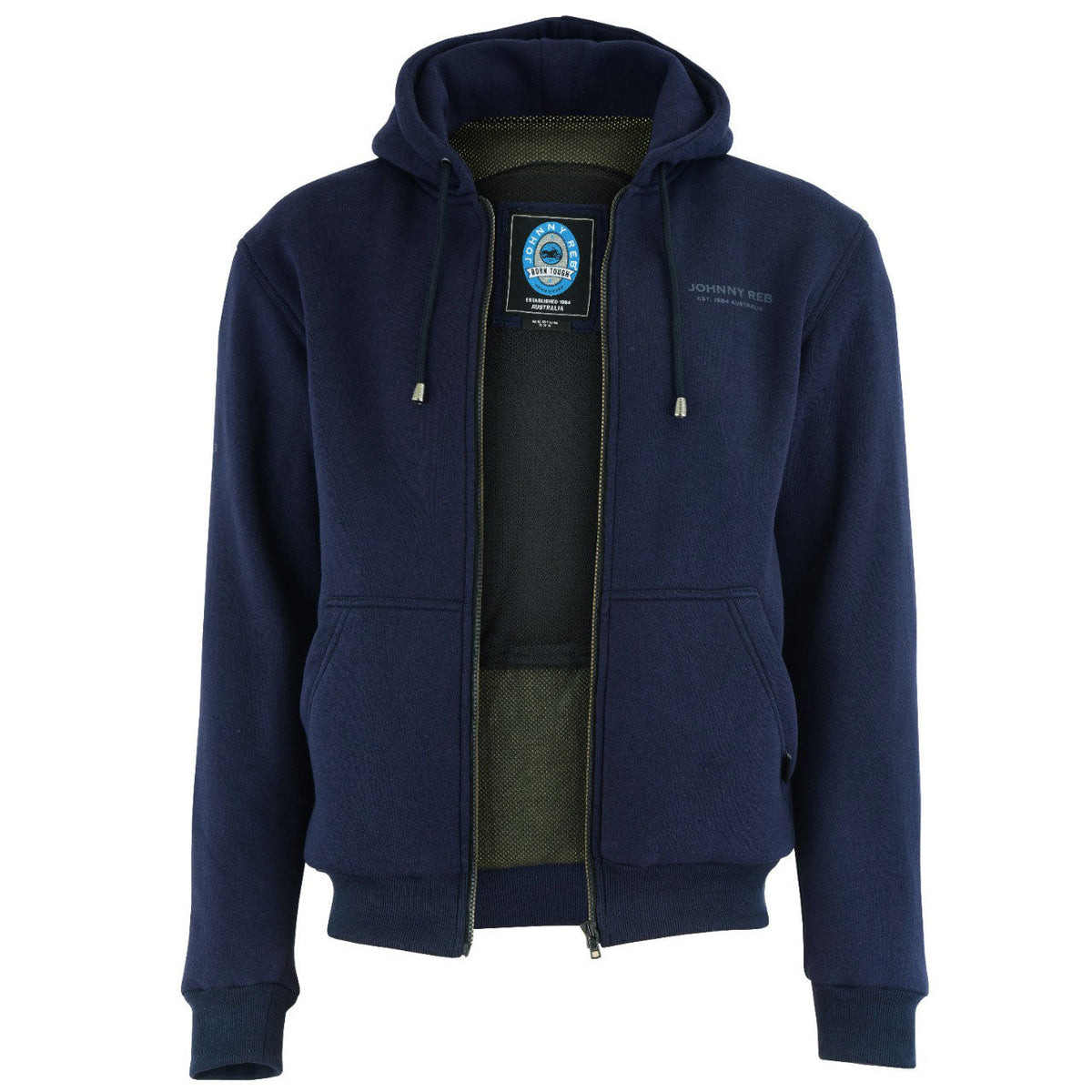 Johnny Reb Men's Hume Protective Kevlar Lined Full Zip Hoodie - Navy - product image 2