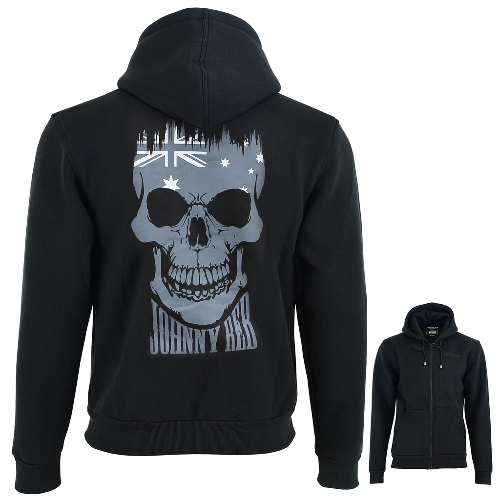 Johnny Reb Men's Aussie Skull Full-Zip Hoodie
