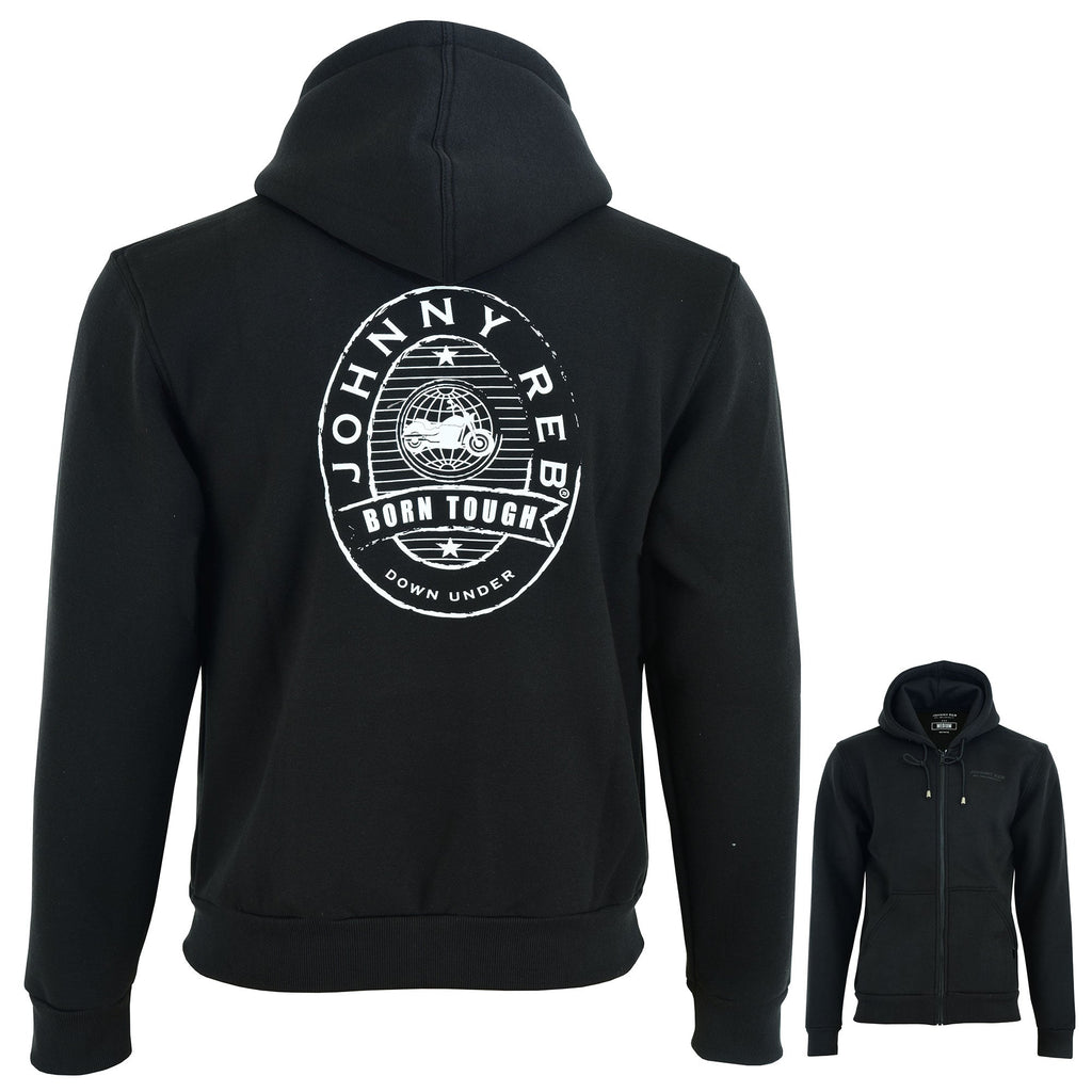 Johnny Reb Men's Distressed Logo Full-Zip Hoodie
