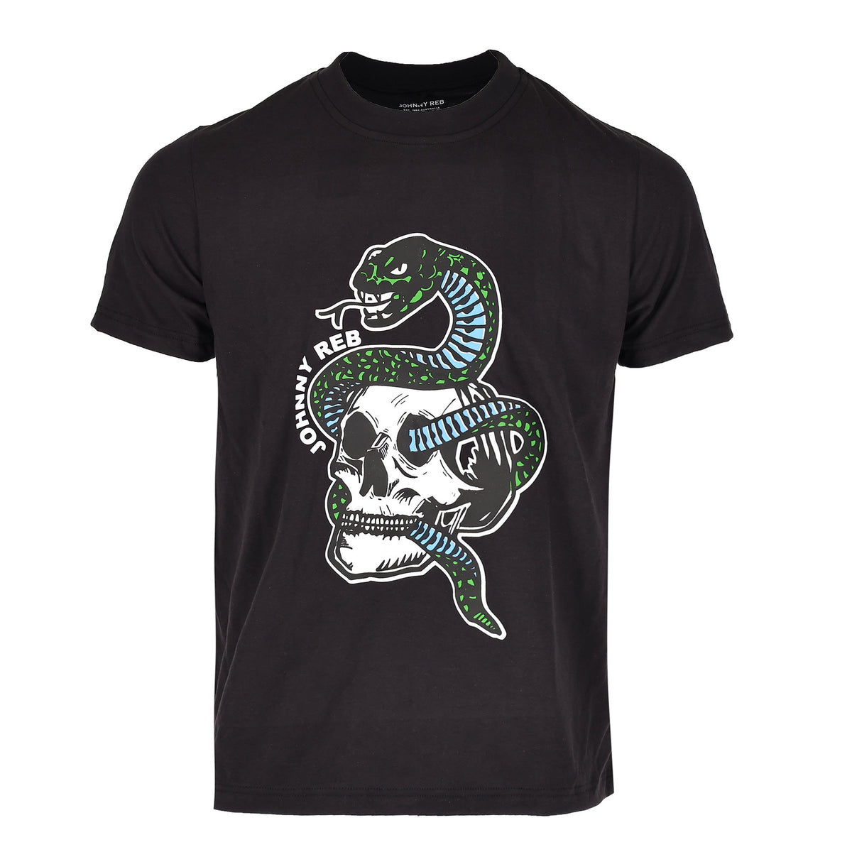 Johnny Reb Snake & Skull T-Shirt - Blue - product image 1