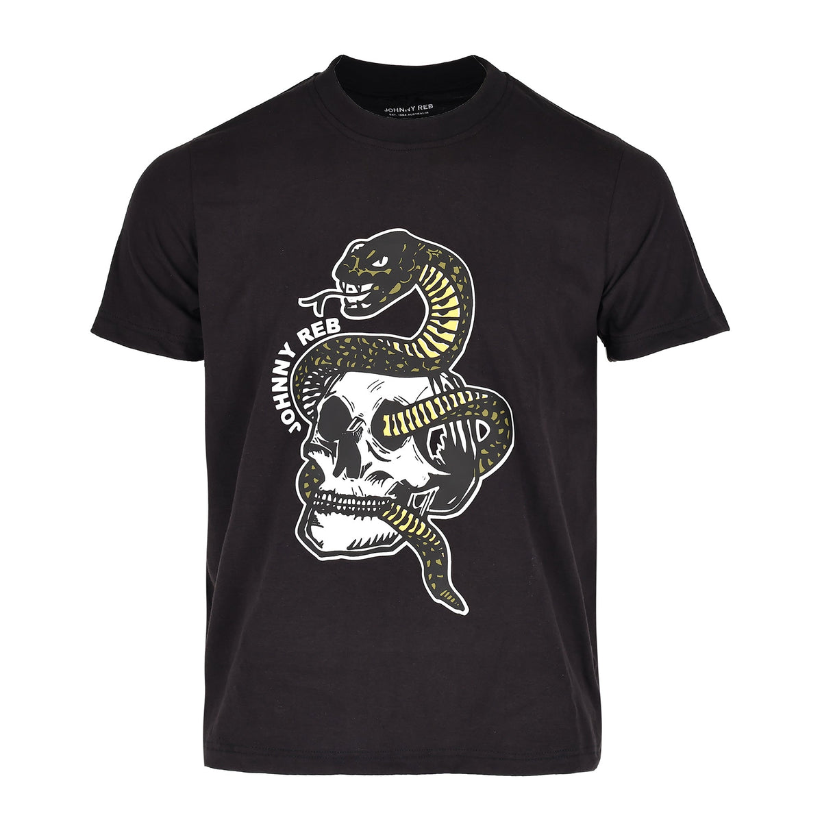 Johnny Reb Snake & Skull T-Shirt - Olive - product image 1