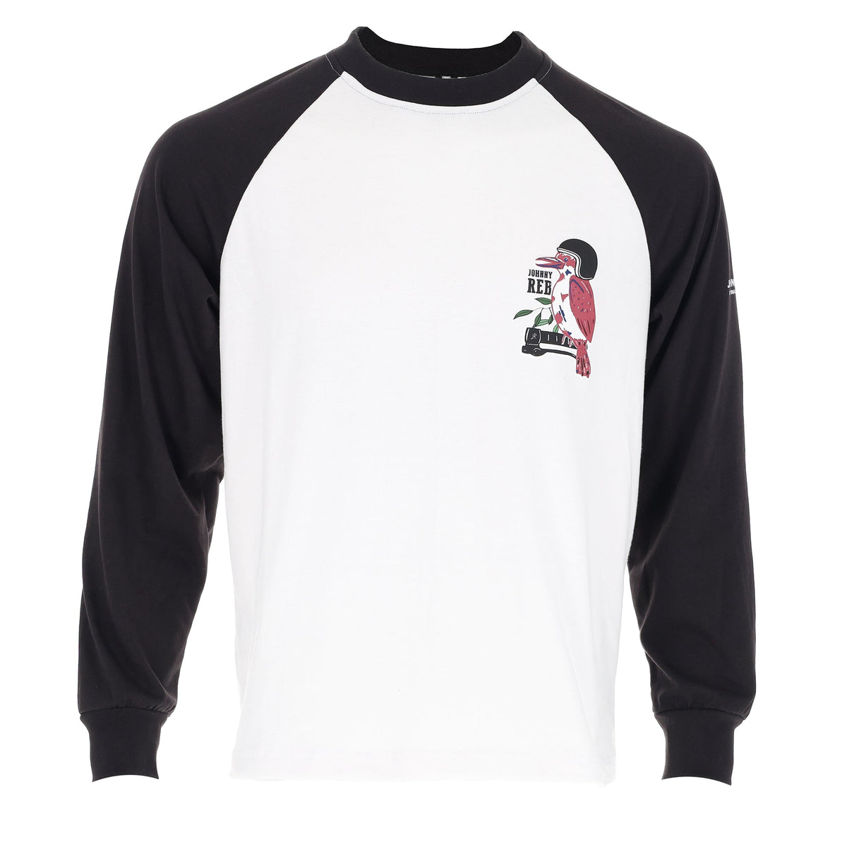 Johnny Reb Riding Kookaburra Long Sleeve T-Shirt - White/Blk - product image 1