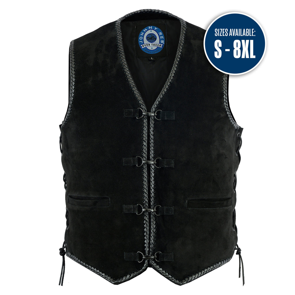 Johnny Reb Men's Lightning Ridge Suede Vest - Black Suede - product image 1