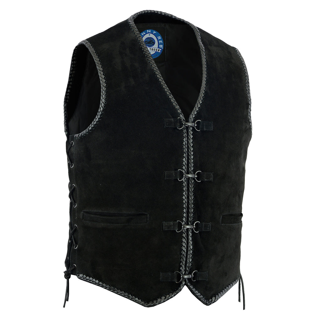 Johnny Reb Men's Lightning Ridge Suede Vest - Black Suede - product image 3