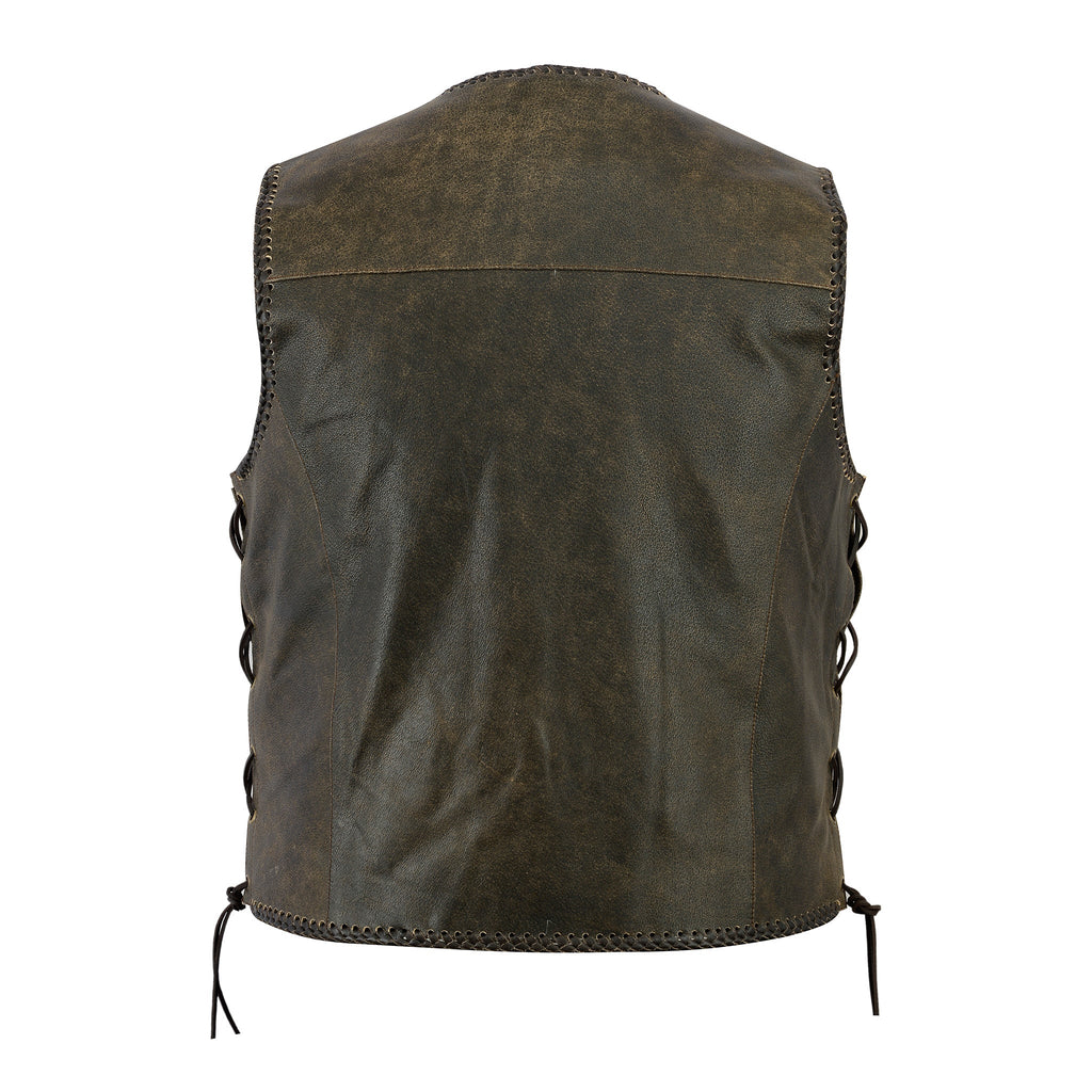 Johnny Reb Men's Sturt Cracker Leather Vest