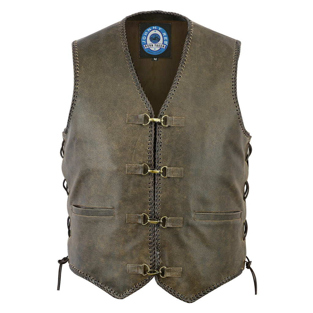 Johnny Reb Men's Sturt Cracker Leather Vest