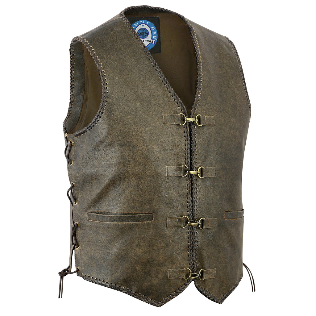 Johnny Reb Men's Sturt Cracker Leather Vest