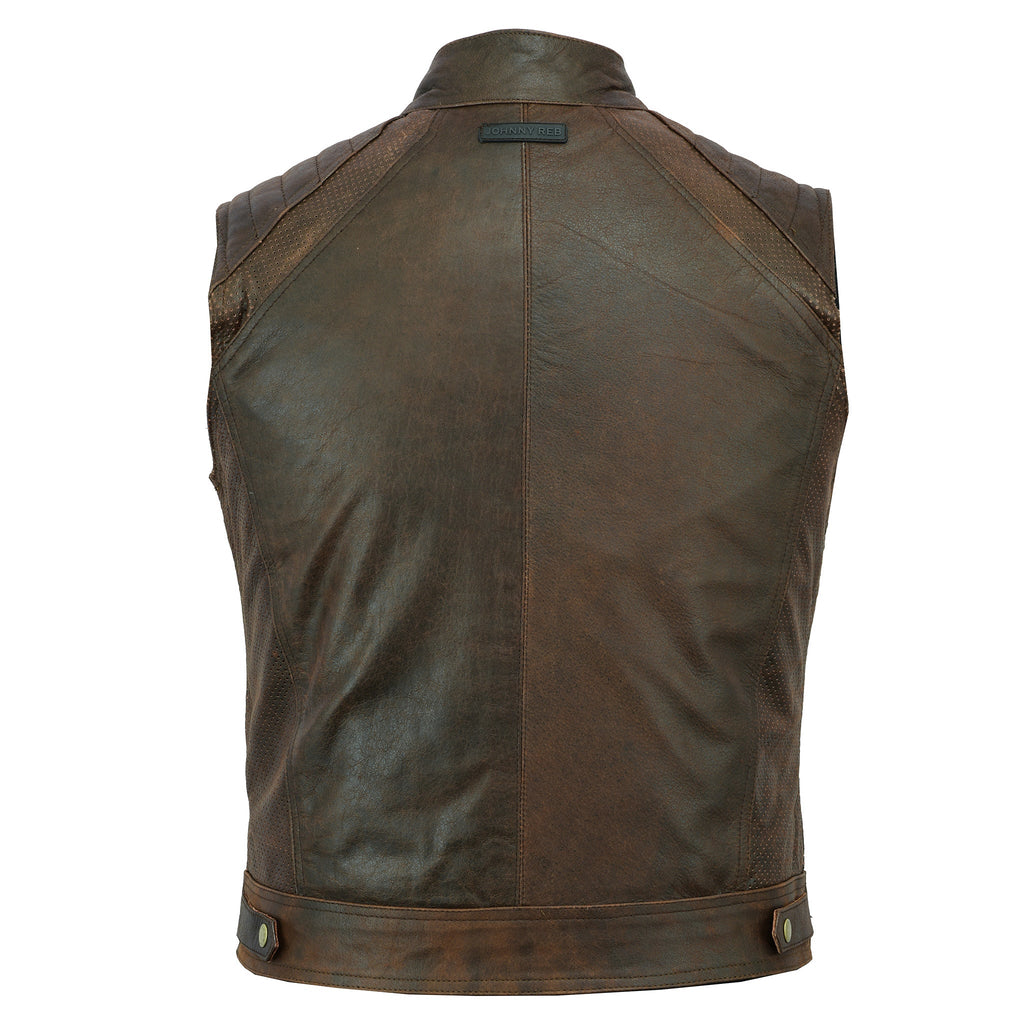 Johnny Reb Men's Botany Vintage Leather Vest