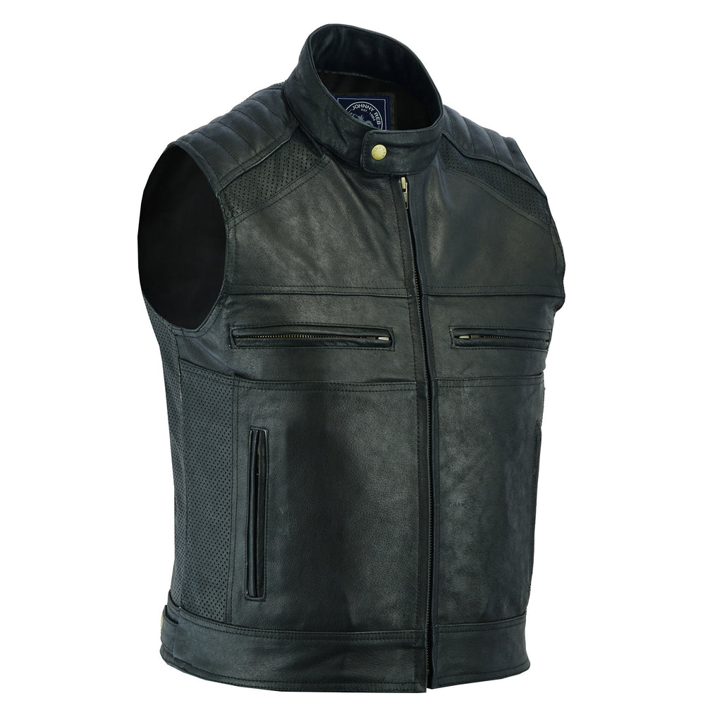 Johnny Reb Men's Botany Vintage Leather Vest