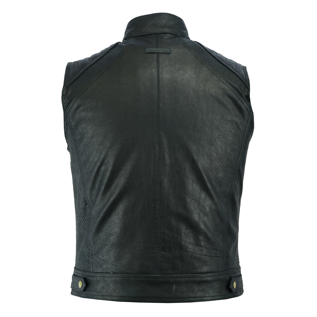 Johnny Reb Men's Botany Vintage Leather Vest
