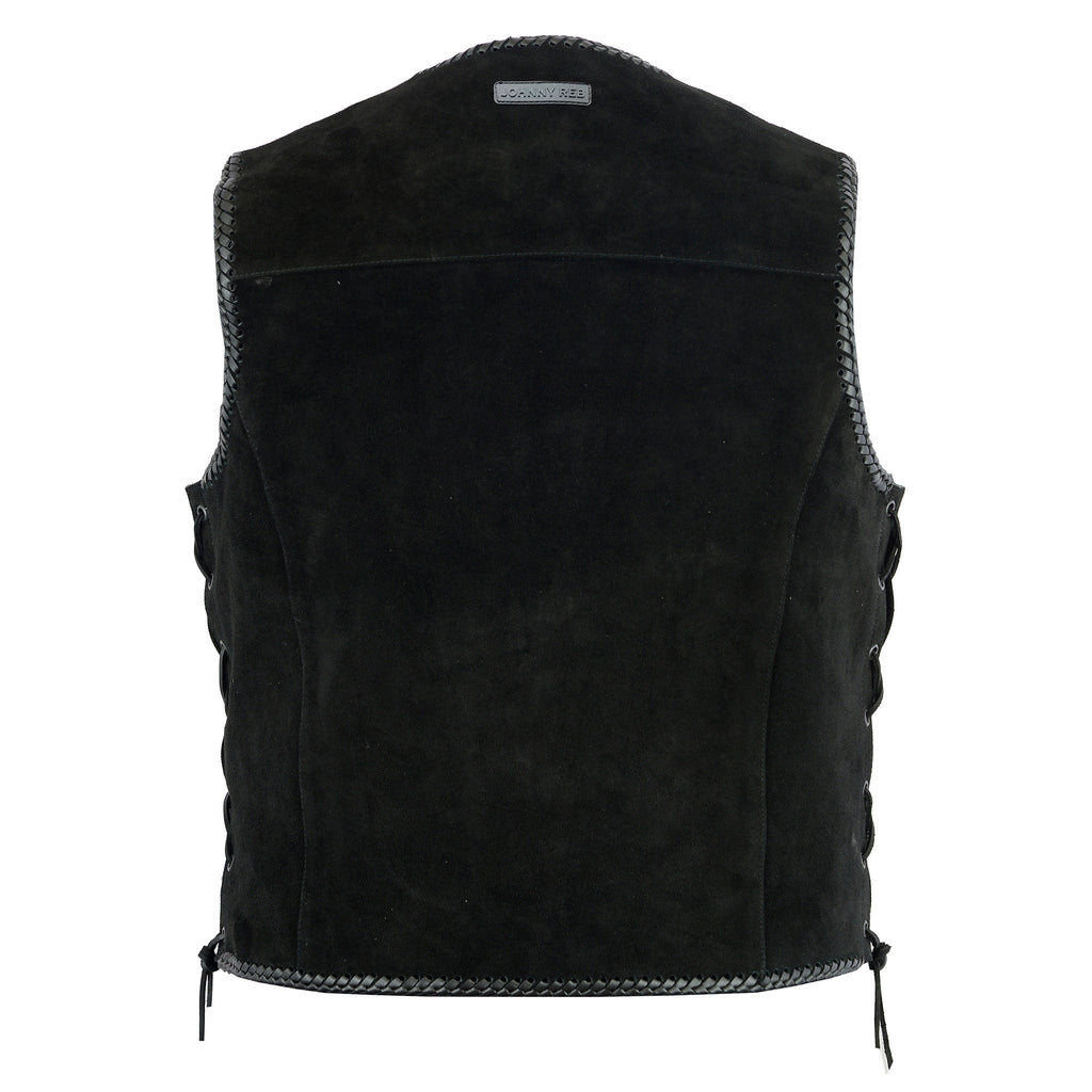 Johnny Reb Men's Bullar Suede Vest - Black Suede - product image 4