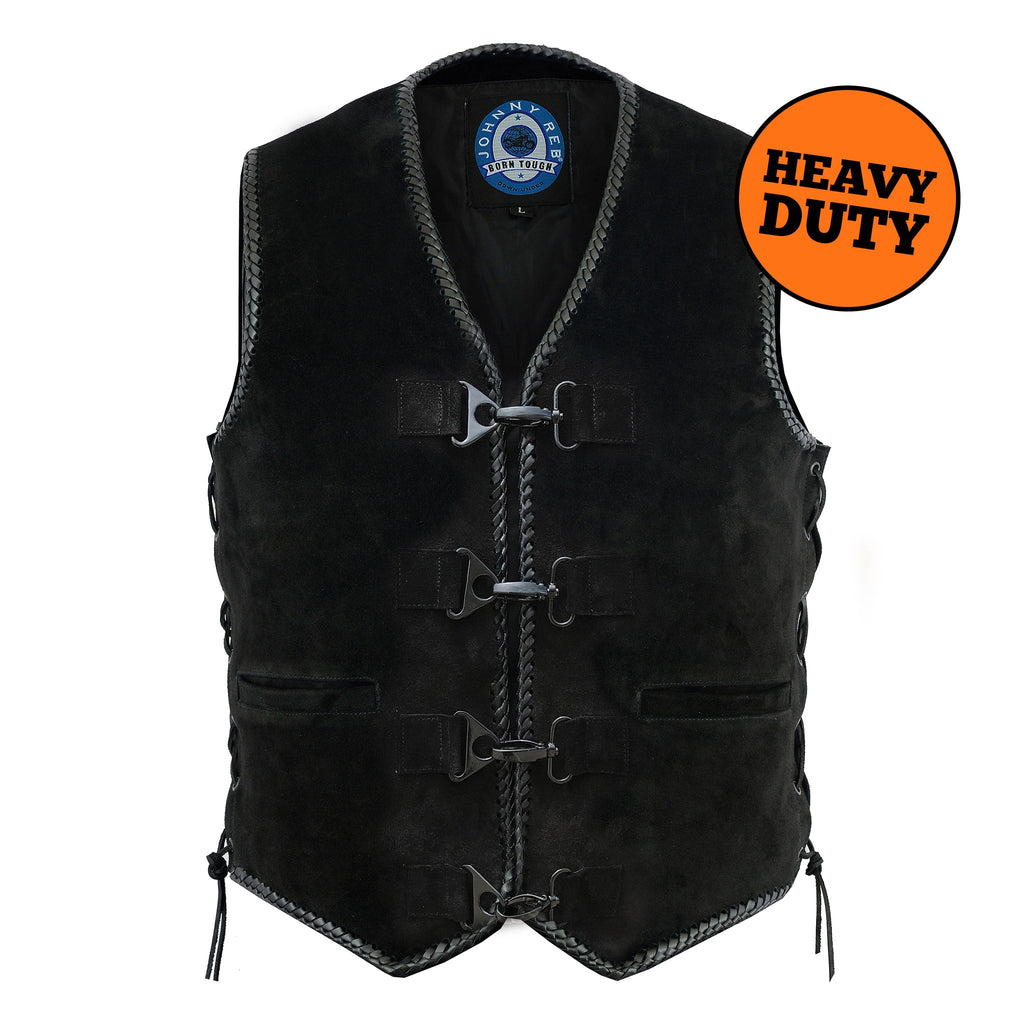 Johnny Reb Men's Bullar Suede Vest - Black Suede - product image 1
