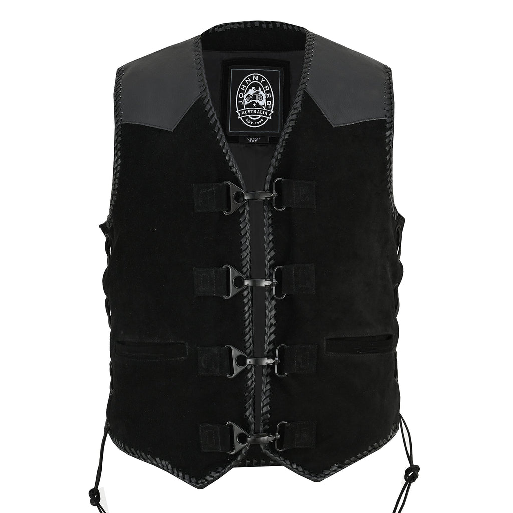 Johnny Reb Tamworth Suede Vest - Black - product image 1