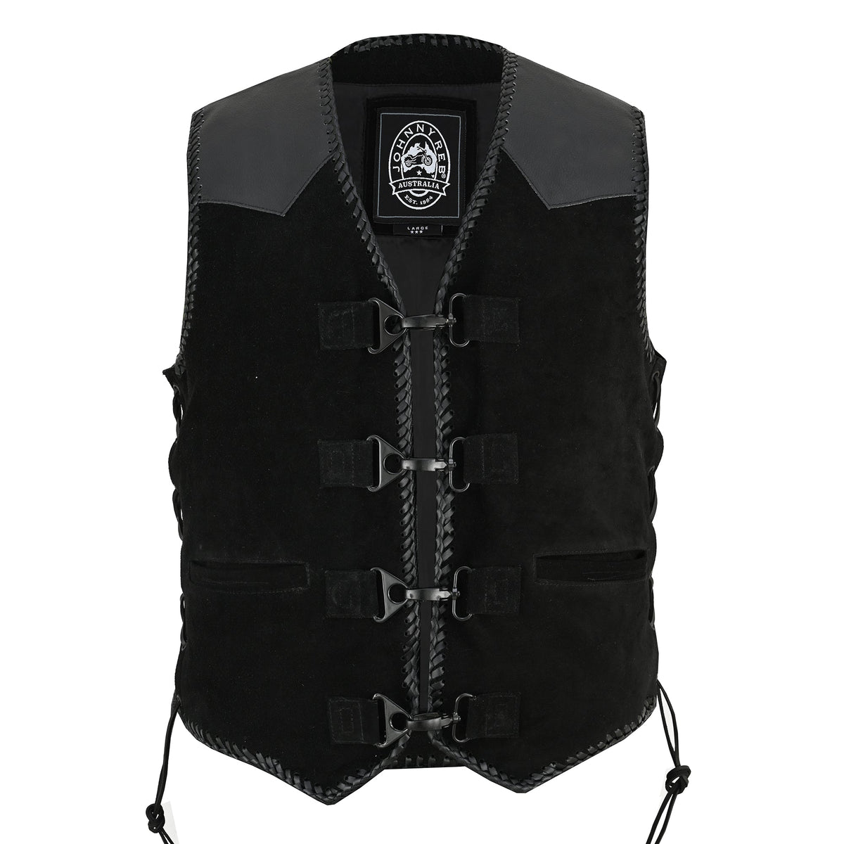 Johnny Reb Tamworth Suede Vest - Black - product image 1